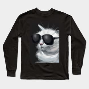 Cat with Sunglasses Long Sleeve T-Shirt